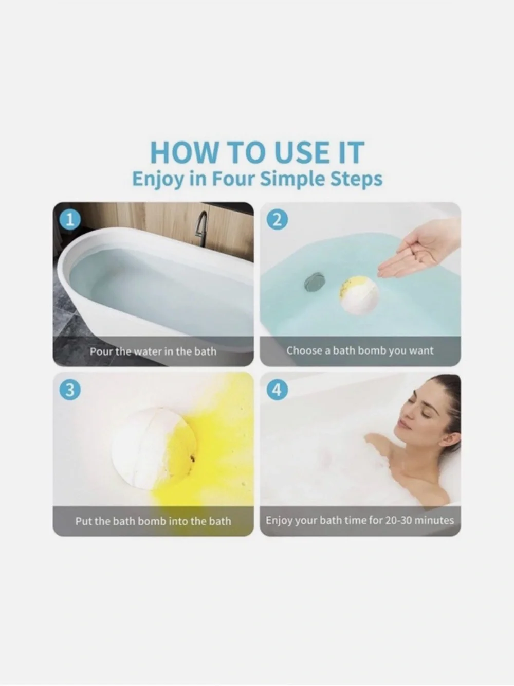 Floral Bath Bomb Set - Relaxing Scented Bath